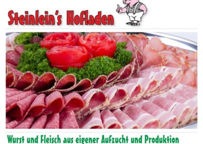Metzgerei Steinlein Fränkische Schweiz Unsere leckere Wurstplatte für Ihr Catering